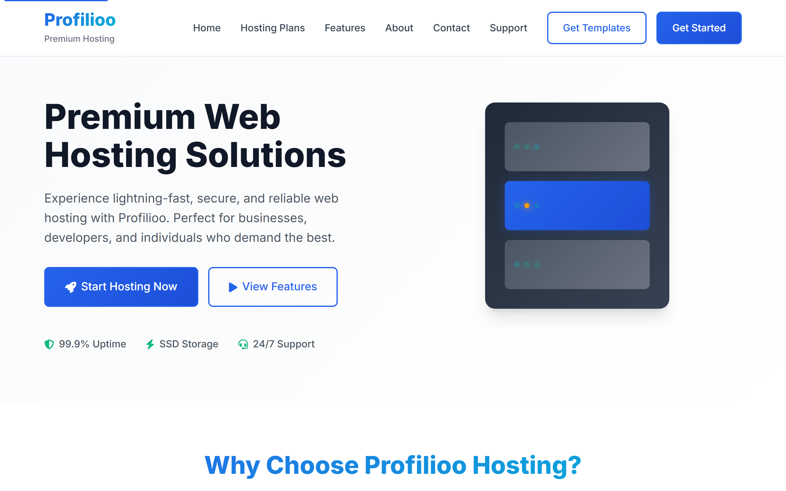 Free Responsive Web Hosting Template – Light & SEO-Friendly